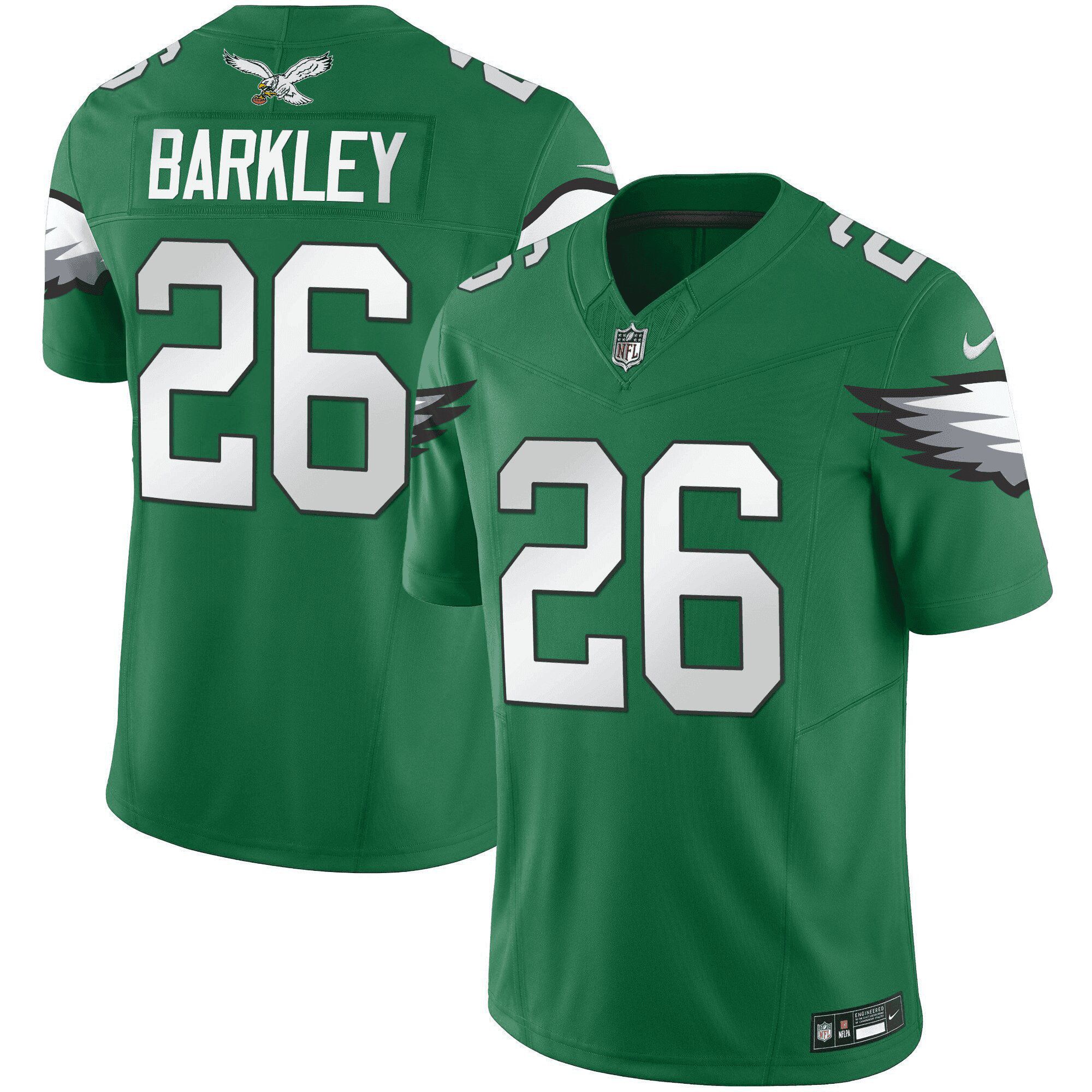 Men Philadelphia Eagles 26 Barkley Green 2024 Nike Vapor Limited NFL Jersey